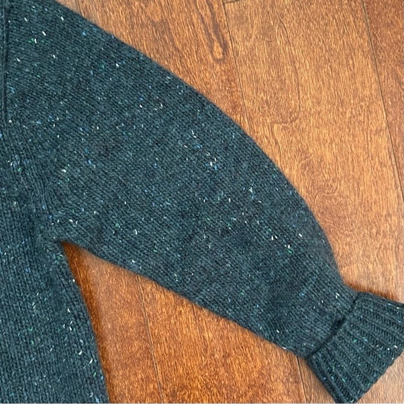 Zara Kid's Wool and Alpaca Blend, Marled Blue Cardigan Sweater, Size 11/12, NWT - Picture 7 of 12